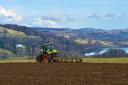 Duncan McNicoll at work with a Kverneland five furrow reversible plough on ground at Snaigow Estate, Dunkeld, following its 2019 pea harvest (Pic: Christina Simpson)