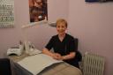 ELEANOR FITZGERALD set the salon up in May, and here she is ready for her next client