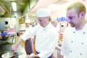 Just the job: Alan Thomas in The Crowne Plaza kitchens with sous chef Dean Jackson