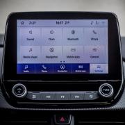 The easy to use touch screen on the dash has an speedy phone hook up