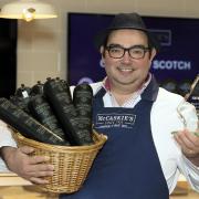 Wemyss Bay butcher Nigel Ovens pictured after being named the Scottish Craft Butchers Black Pudding Scottish Champion for 2022.