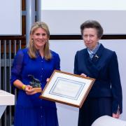Charlotte Thornycroft winner of the 2023 Sir Colin Spedding Award, with HRH The Princess Royal