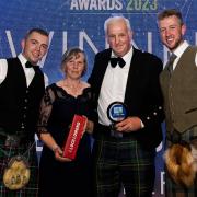 Jill and Andrew Hodge collected their award whilst daughter Emma was in Canada