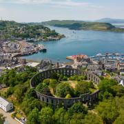 McCaig’s Tower, the very symbol of Oban, hangs Colosseum-esque over the Argyll town