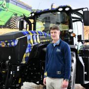 Angus Weir and the tartan JCB Fastrac