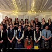 Aberfeldy Chistmas ball including club members and trophy winners from 2023