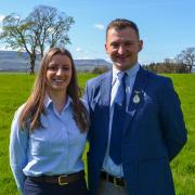 Newly appointed national vice chair Jillian Kennedy of Aberfeldy & District JAC and Alistair Brunton elected as the latest chair of the Scottish Association of Young Farmers Clubs.