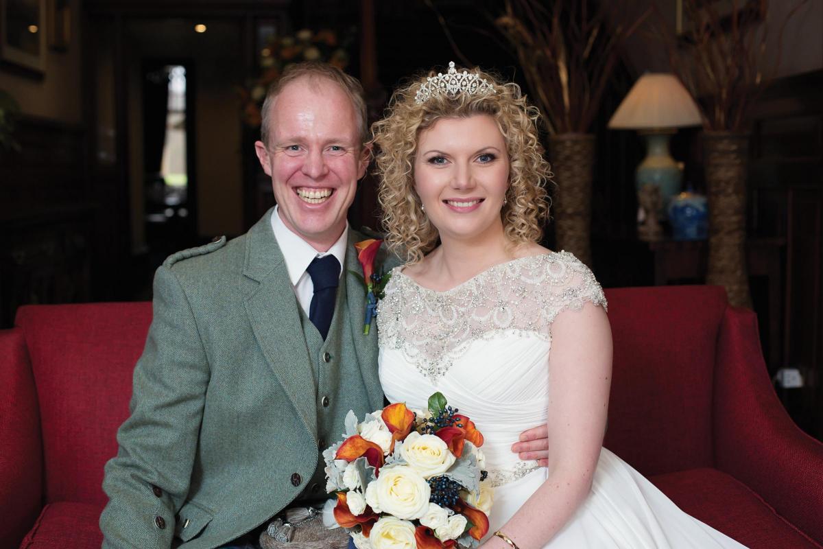 Alan Graham, married Caroline Meekin at Perth's Huntingtower Hotel 