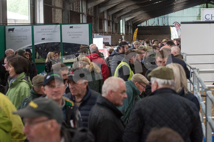 The shed were full of people wandering around looking at the different trade stands on offer at the Beef Event. Ref: RH8617291