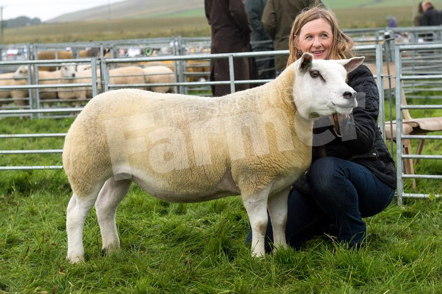 Karen Wight took champion with her Texel ewe. Ref: RH19817596.