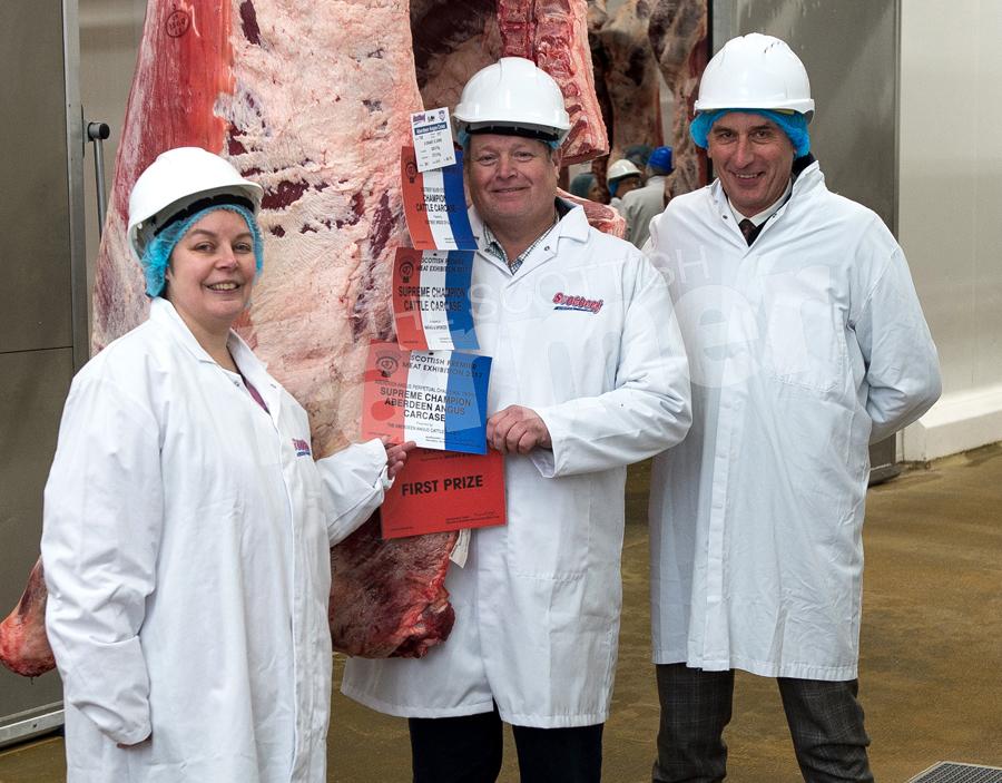 Winning the Champion Beef Carcase and the Best Aberdeen Angus Carcass was  from S Ewart and Sons Easter Dounie. Ref: RH1811170250