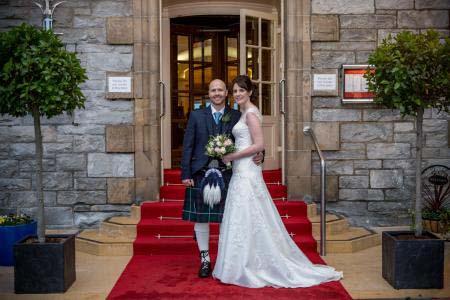 Gillian Campbell, formerly Weem, Aberfeldy, married Tom Andrew, Letter Farm, Dunkeld, at the Atholl Palace, Pitlochry