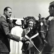 Margaret and Ken Runcie  meeting Prince Philip at the Royal Highland at the first Ingliston show in 1960