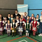 Highland dancers at the Dannsairean Mairi competition