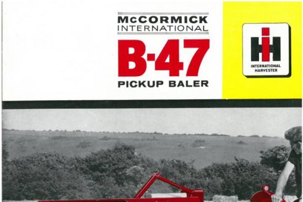 The brochure for an International B47 baler- it might look good in the pictures, but boy did it need careful handling at the knotter