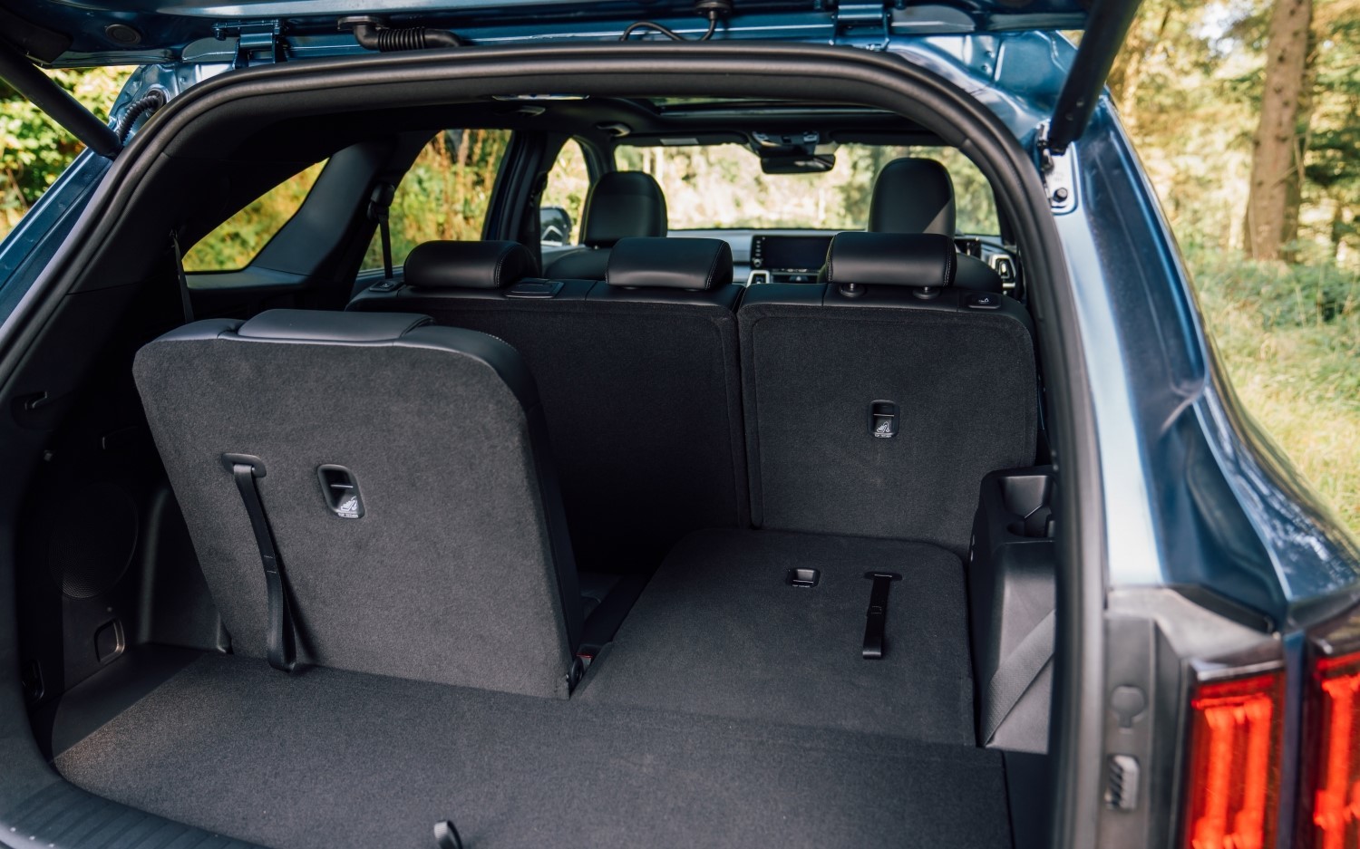 The third row of seats – the Sorento can seat up to seven – can be configured to make the most of the space available