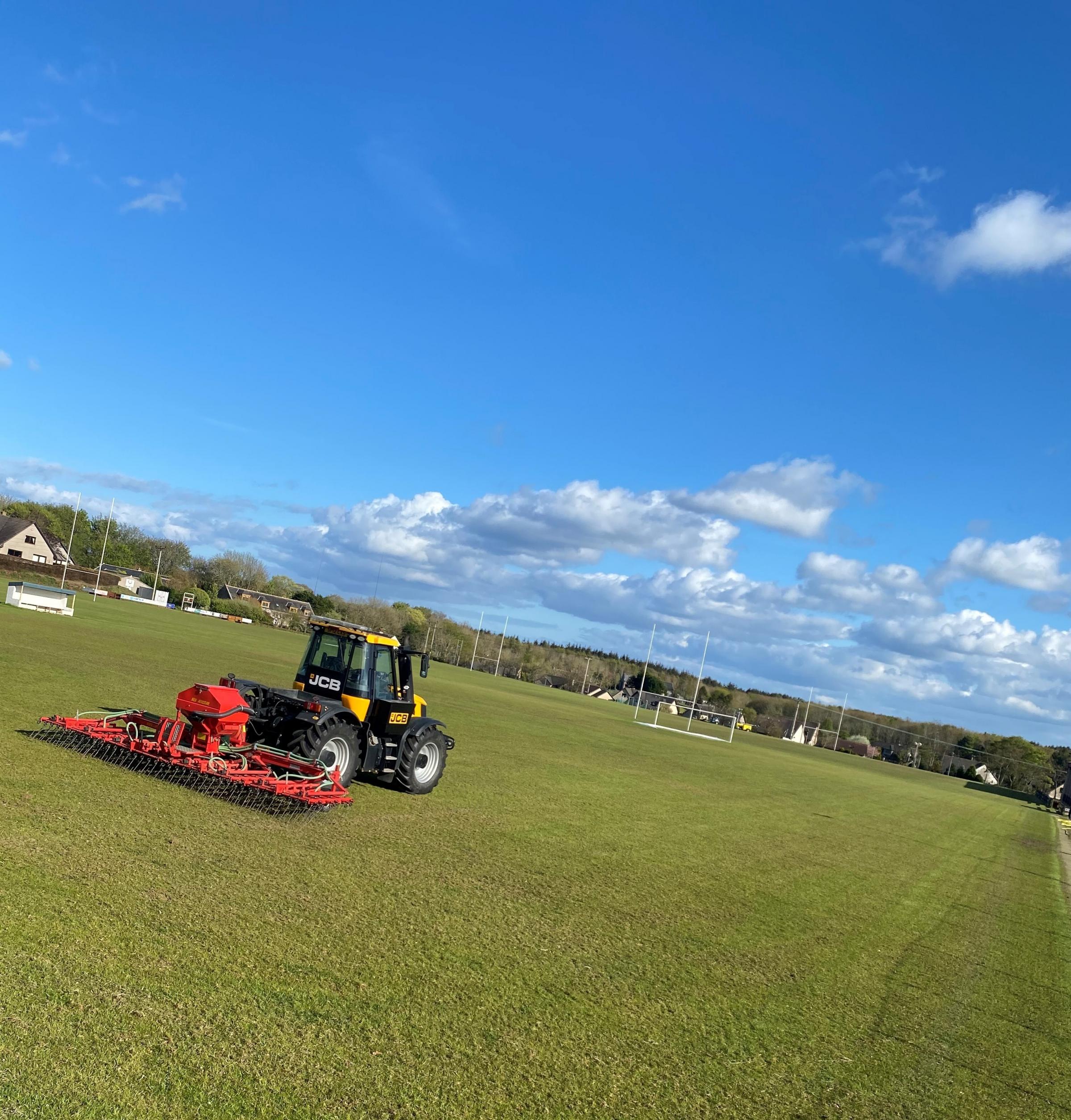 Keeping grass pitches tidy is another avenue for the business 