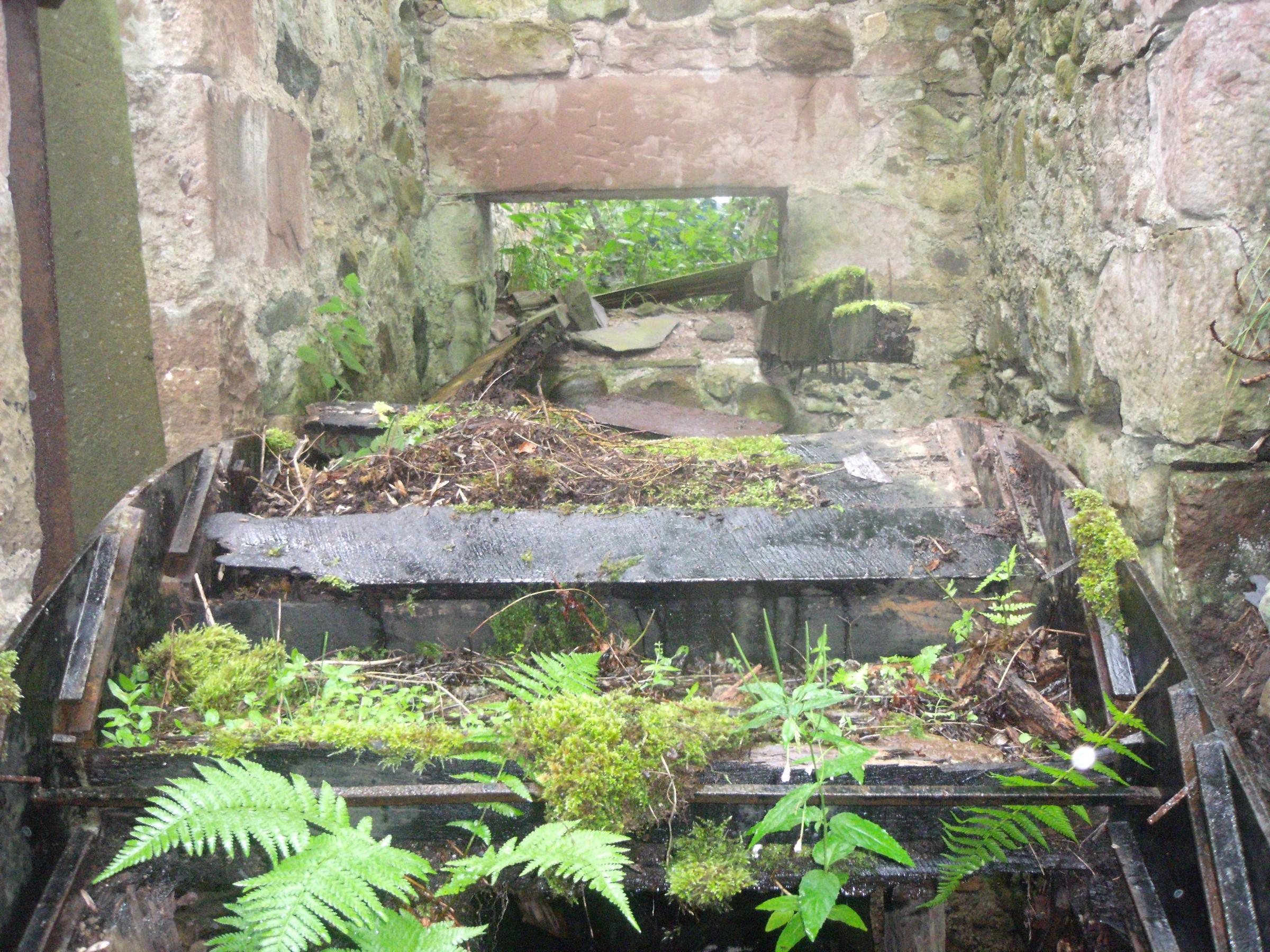 The old mill wheel before restoration 