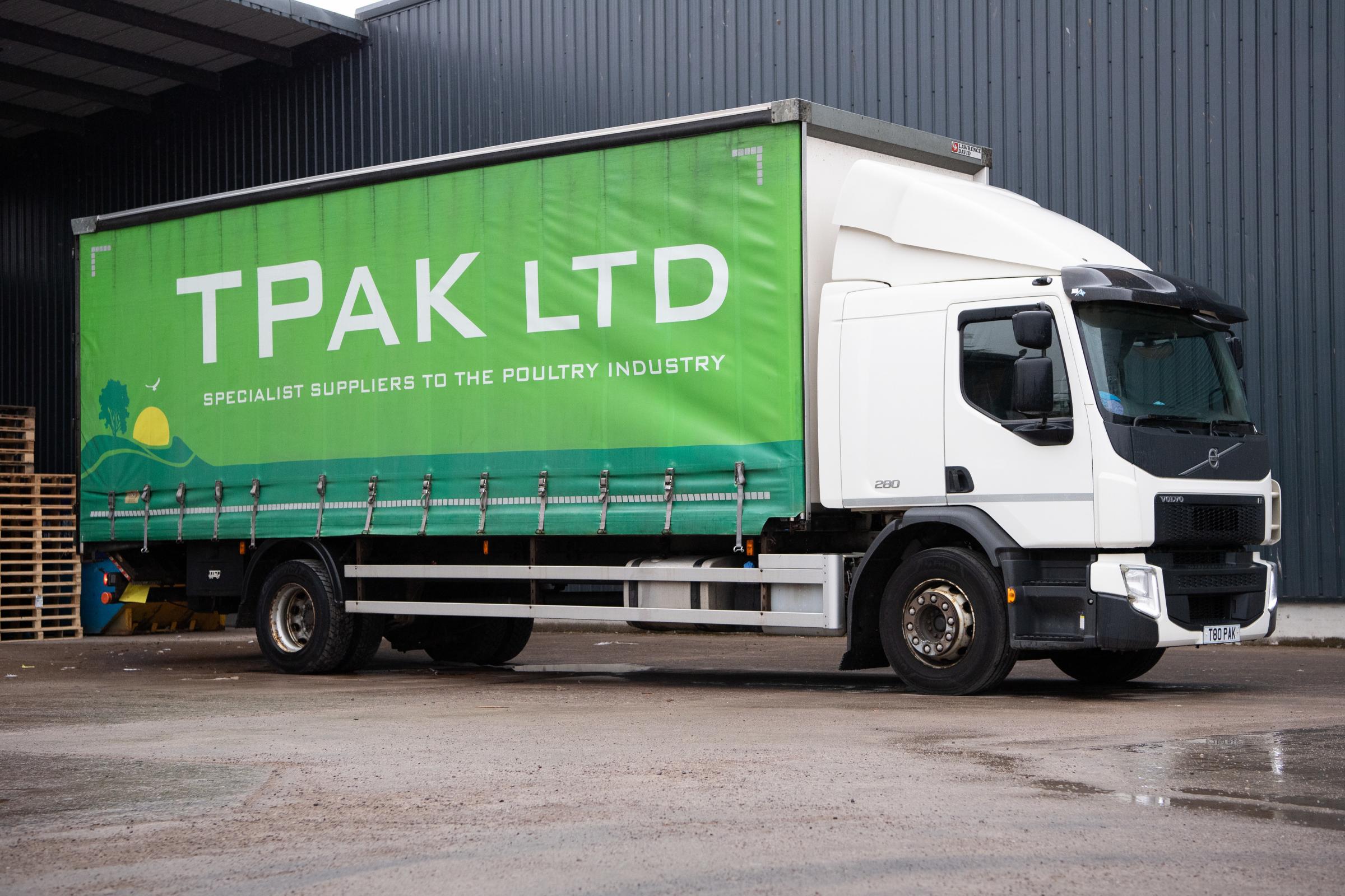 T Pak has it own fleet of vehicles for delivering to customers Ref:RH270421358 Rob Haining / The Scottish Farmer...