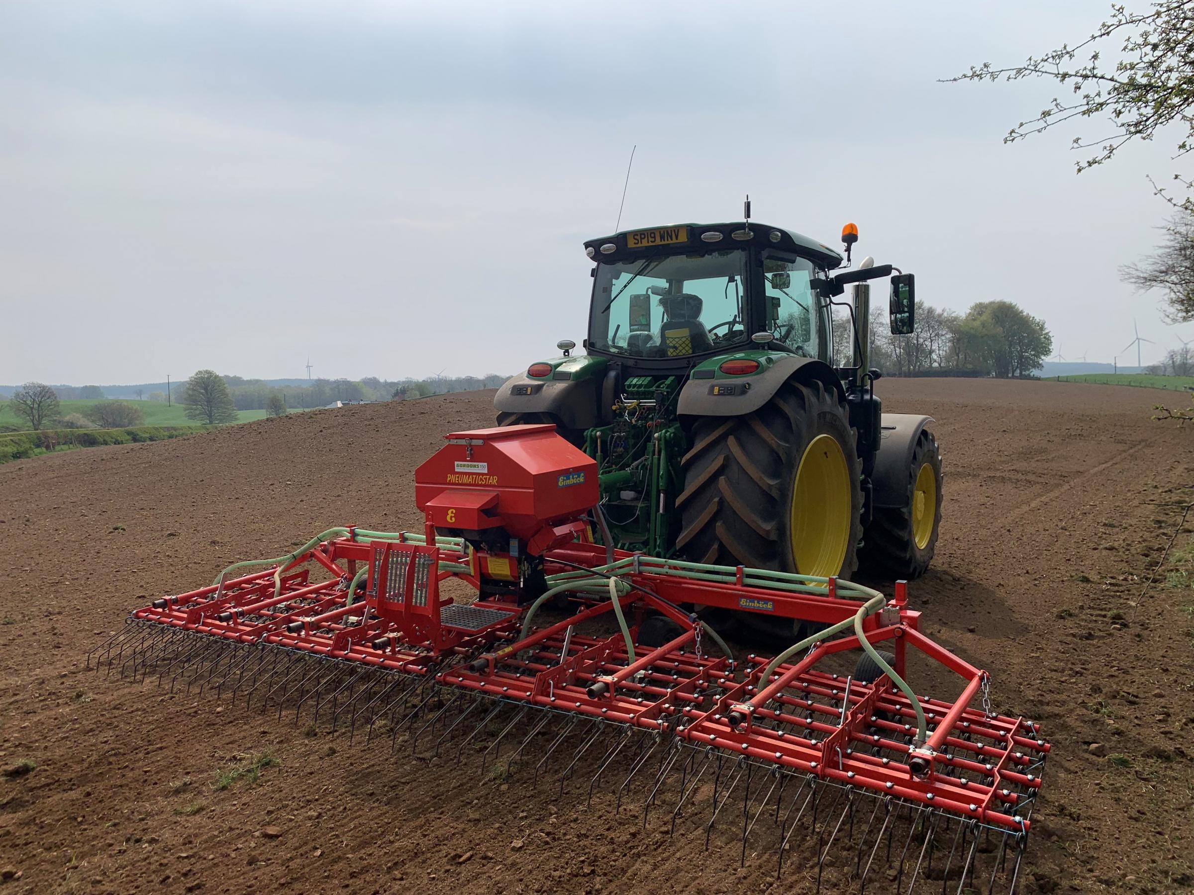 A popular service is grass seeding with the Einbock grass harrows with seedbox