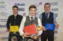 Top three contestants; with Daniel Skinner in first place, Jack Young of Carluke YFC in second and Stuart Limond of Ayr YFC taking third position
