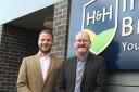 Max Perris, agricultural consultant at Crawford & Company®  (left) and Stuart Torrance, claims manager at H&H Insurance Brokers, following the launch of the new system