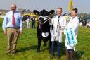 Winner of the The Rowan Crystal supreme champion of champions kindly sponsored by Jim Craig, Ayr Mart  in memory of his late wife Rowan was the inter-breed beef winner and Aberdeen-Angus champion, Blelack Princess Carina, from Mike and Melanie Alford.