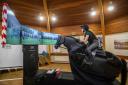 HND Equine Studies student Eilidh Simmons practises jumping with RoboCob