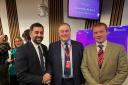 (LtoR) First Minister Humza Yousaf, John McCulloch national agri and rural affairs chair, James Kennedy East vice chair