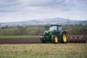With improved weather, Andrew Campbell of Thrunton Farm near Alnwick plows stubble ground in preparation for sowing forage rape. Ref:RH230424072  Rob Haining / The Scottish Farmer...