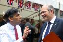 Prime Minister Rishi Sunak speaks with National Farmers Union (NFU) deputy president Tom Bradshaw, in the garden of Downing Street, London, during the second Farm to Fork summit
