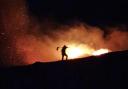 A gamekeeper working at the fire face in Sutherland (Pic: SGA Media)