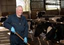 John Harvey from Drum Farm, has invested in Joz Moov 2.0 robotic silage pusher so has more time to spend attending to the cows  Ref:RH270420998  Rob Haining / The Scottish Farmer