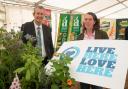 Environment Minister Edwin Poots with Jilly Dougan from Keep Northern Ireland Beautiful