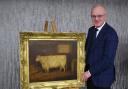 Ashley Warren was reunited with a piece of his family’s history when he paid £10,000 for the painting of a white Beef Shorthorn heifer from 1848 which had previously belonged to his late step-grandfather, Alban Mann
