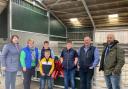 Pictured left to right: Christine Cuthbertson, Heather Barclay, Finlay Barclay, Archie Barclay, Cameron Barclay, John Barclay and NFUS Ayrshire regional chair, John Kerr