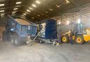 A live demostration was given of the 880c mobile grain cleaning system
