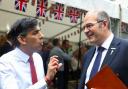 Prime Minister Rishi Sunak speaks with National Farmers Union (NFU) deputy president Tom Bradshaw, in the garden of Downing Street, London, during the second Farm to Fork summit