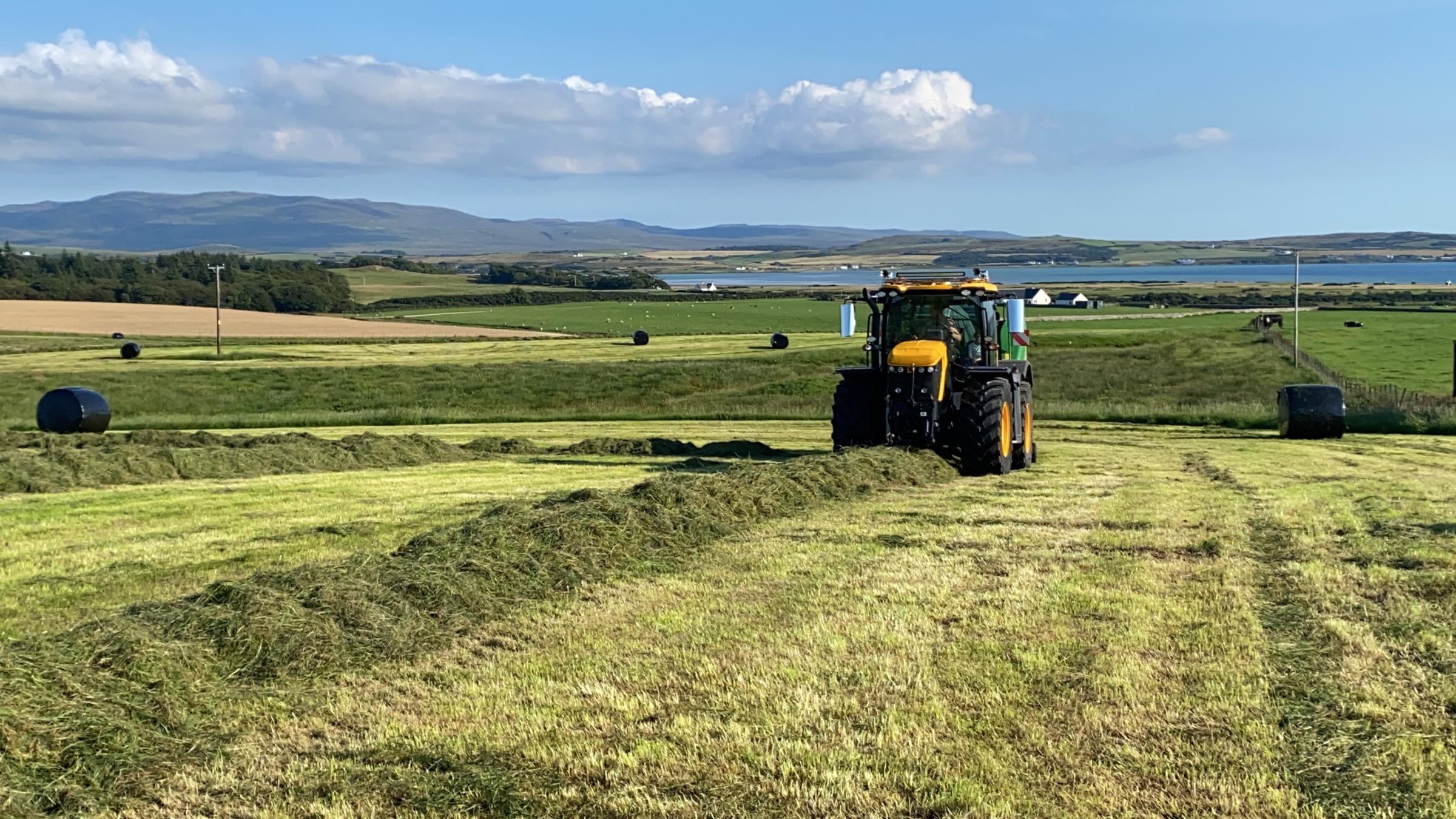 SILAGE TIME at Moyra Porters Carrabus farm, Bridgend, Islay, where son and co-owner Alasdair Porter is driving the new McHale Fusion 3 Plus