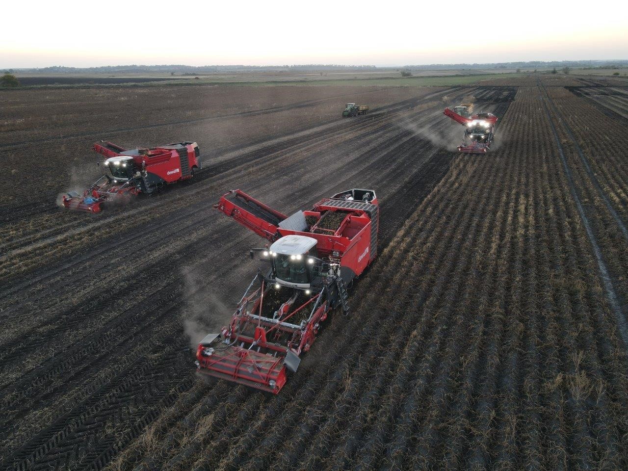 The Central Plains Group do not do things by half ... herere the new DeQulff potato harvesters in action this back-end