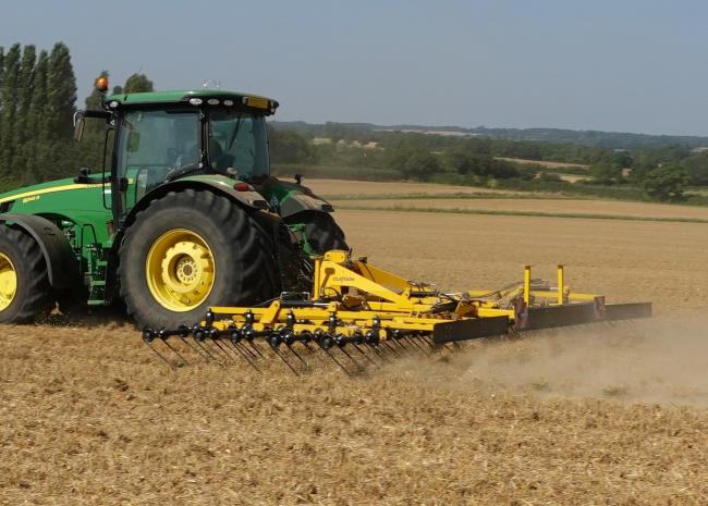Claydon's new mounted straw harrow is fast and fuel efficient