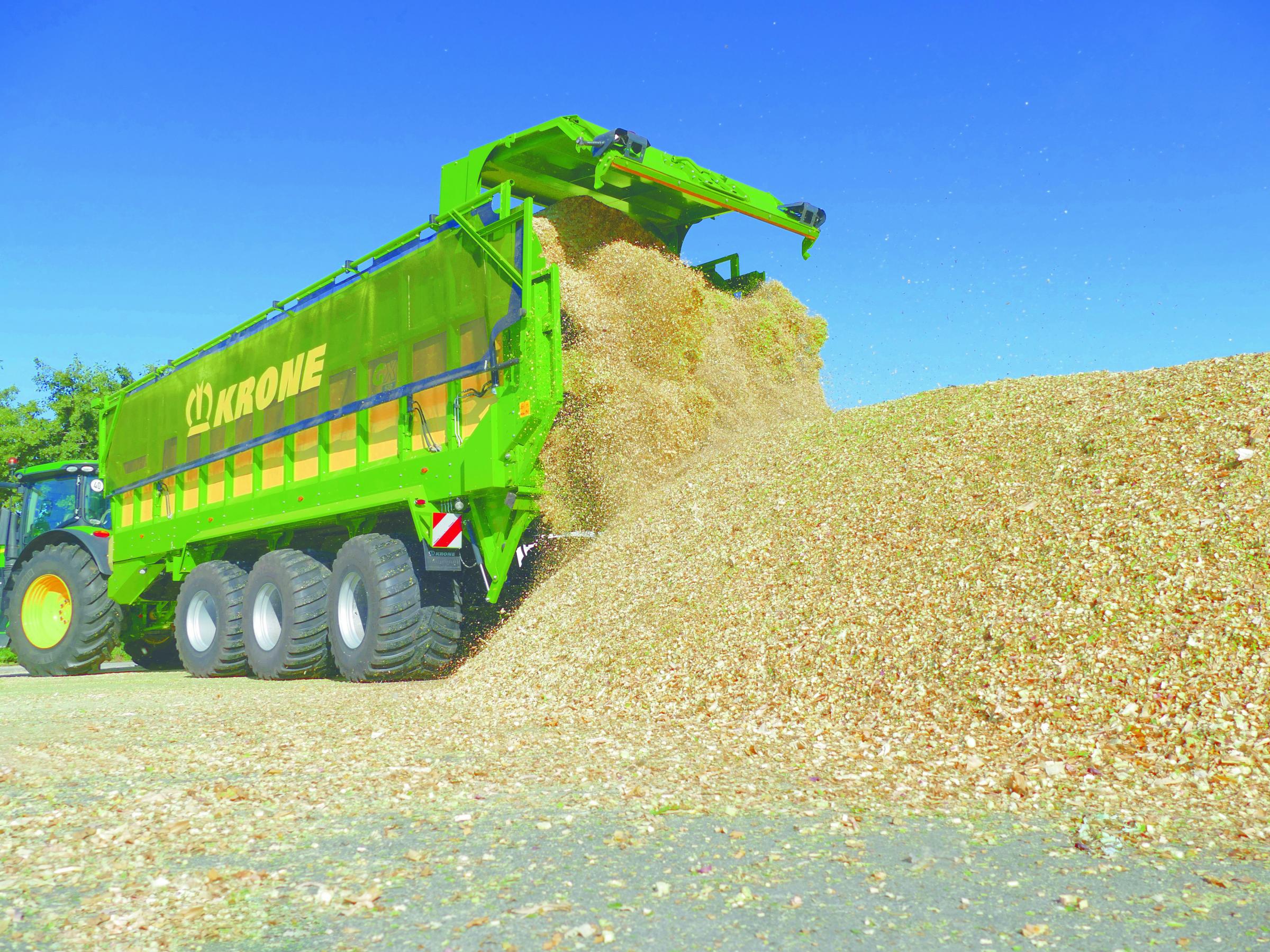 Krone’s new smart technology, ExactUnload, helps unload silage wagons more accurately