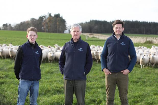 Livestock manager, Owen Gray, owner of Saughland Farm, Richard Callander and previous farm manager, Peter Eccles