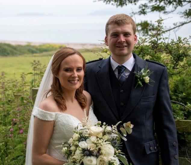 The marriage of Alison Mary Millar to Fraser John Cameron, High Machriemore Farm on happened on July 2, 2021 at Carskiey House, Southend