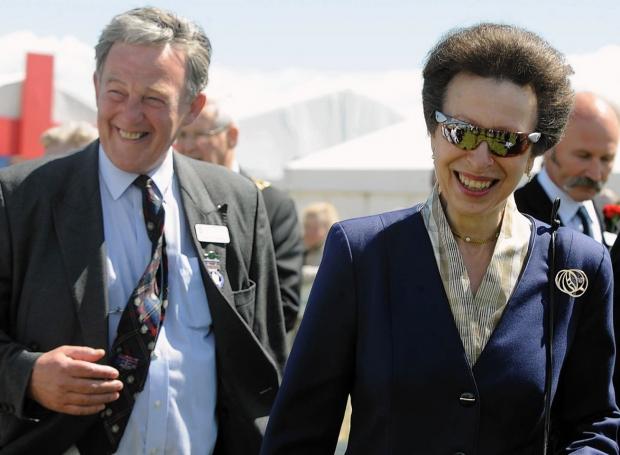The Scottish Farmer: Princess Anne visits the Royal Highland show, Ingilston, Edinburgh, pictured with Jim Gammie, chief cattle steward in 2008