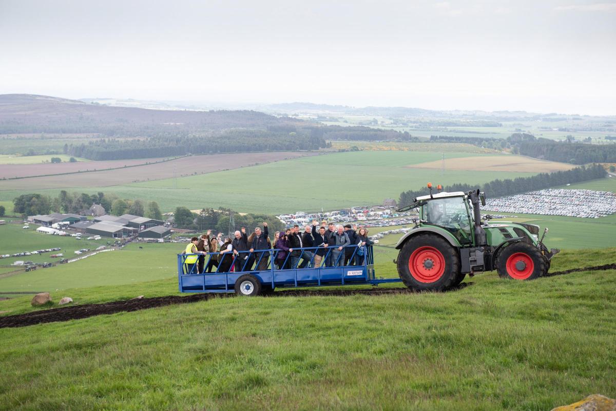 The farm tours up the hill  proved popular at Over Finlarg Ref:RH010622118  Rob Haining / The Scottish Farmer...