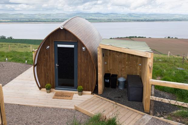 The Scottish Farmer: Situated on the hillside above the farm, the pods command a excellent view over the river Tay and the hills beyond Ref:RH300522058 Rob Haining / The Scottish Farmer...