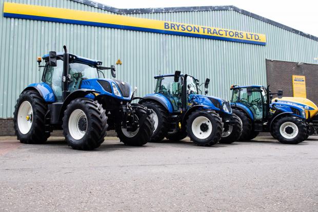 The Scottish Farmer: New Holland T7 and T5 tractors on display at Bryson Tractors Ref:RH160622026 Rob Haining / The Scottish Farmer...