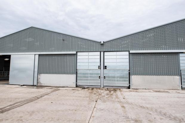 The Scottish Farmer: The shed is clad in vented sheets to allow airflow and large door to machine access Ref:RH060622133 Rob Haining / The Scottish Farmer...