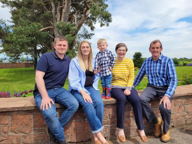The Scottish Farmer: Jamieson family from left: Graham and Carly and son Archie with Helen and John Jamieson of Firth Holsteins, Upper Locharwoods